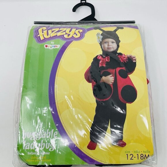 Fuzzys by Disguise Huggable Ladybug Infant Girls 12-18 Months Halloween Costume - Picture 2 of 9